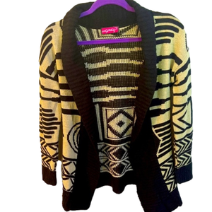 Say What?! Medium Tribal Print Cardigan Shawl